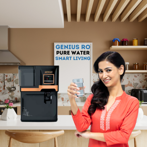 AQUA GENIUS RO Water Purifier – 7-Stage Purification with RO, UV, UF, TDS Controller, and Copper Filter – Ideal for High TDS Water – 10L Storage – Wall-Mount Design